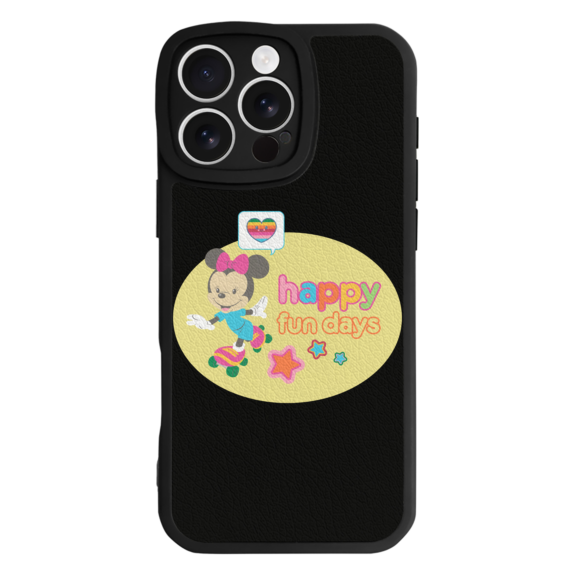 （画像用） ミッキーマウス Mickey Mouse 【iPhone 16シリーズ対応】シリコンスマホケース（レザー調） 材質：シリコン